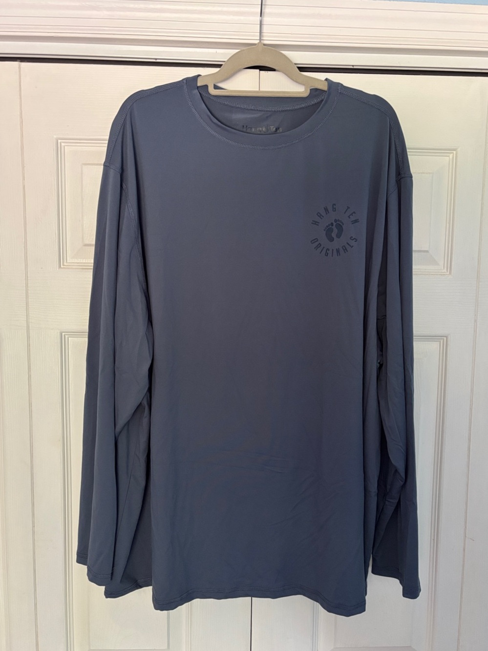 Men's Long Sleeve UV Protection Crewneck Shirt - Slate Blue